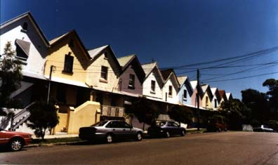 photograph, Row Houses, Sydney, Australia, February, 1999